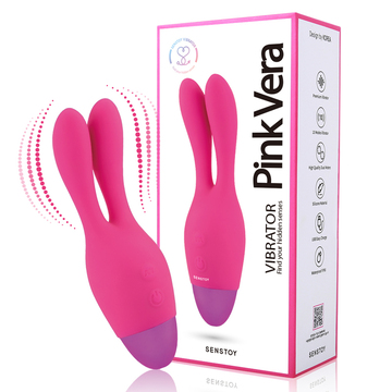 ★유두/클리자극 최적★ [센스토이] 핑크 베라 (SENSTOY Pink Vera) 진동기